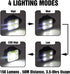 Running Light, 2Pack Reflective Safety-Light for Runners, Rechargeable LED Clip On Lights for Hiking, Running, Outdoor