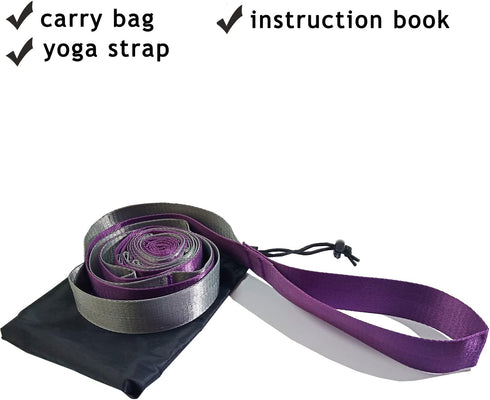 SANKUU Yoga Straps Stretching Strap - 12 Loops Workout Poster for Stretching, Pilates, and Gymnastics