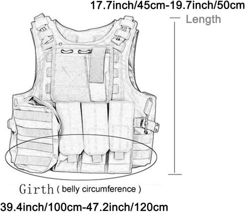 Lightweight Adjustable Tactical Vest with Removable Pouch by AZB