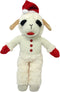 Multipet Lamb Chop Dog Plush Toy w/Santa Hat - Extra Soft Plush Stuffed Animal for Cuddling & Playing (10.5”, Cream)