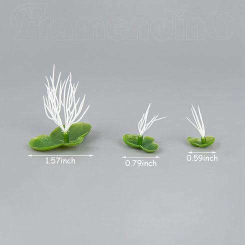 Framendino, 54 Pack Floating Aquarium Plants Artificial Plastic Fake Duckweed Simulation Floating Plants (3 Size) by Framendino