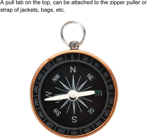 PATIKIL Pocket Compass, Survival Sports Navigation Compass with Key Ring for Camping and Hiking