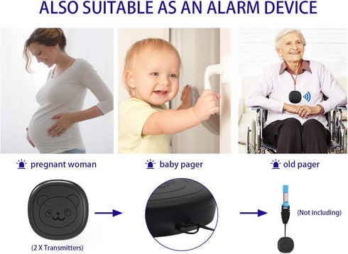 IP55 950 55 5 (1 2 Wireless Doorbell, Dog Bells for Potty Training Waterproof Doorbell Chime Operating at Feet