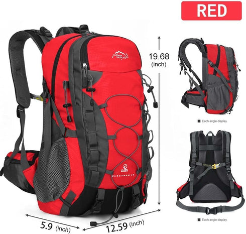 INOXTO 35L/40L Lightweight Hiking Daypack with Waterproof Rain Cover for Outdoor Travel Camping Men Women