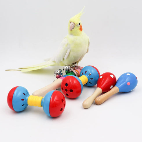 Jinkoozz 5 Pack Colorful Bird Bell Toys, Funny Bell Toys, Bird Cage Accessories, Suitable for Chicken Bird Parrot