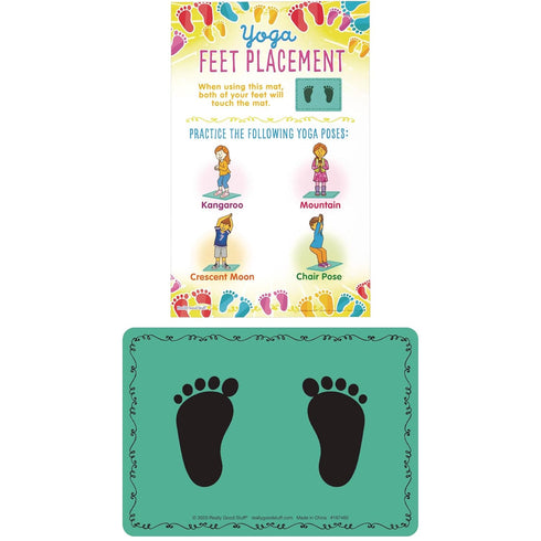 Really Good Stuff Mini Yoga Mats and Poster Set