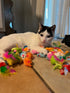 Fashion's Talk 48-Count Assorted Mice Cat Toys, Furry Rattle Mouse Kitten Toy for Indoor Cats