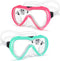 Supertrip Adult Swim Goggles - 2 Pack Snorkel Mask Diving Mask with Nose Cover, Tempered Glass