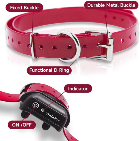 Replacement Collar Strap Bands, 27 1/2 X 3/4” with Double Buckle Loop for Pet Shock Bark Collars and Fences