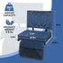 Stadium Seats for Bleachers with Back Support, Bleacher Seats with Backs and Cushion Wide, Portable Folding Comfort