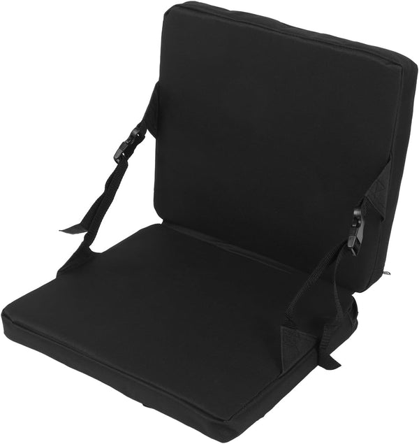 Ddewing Outdoor Folding Chair Cushion Black Zippered Pocket Square Chair Cushion Portable Handle