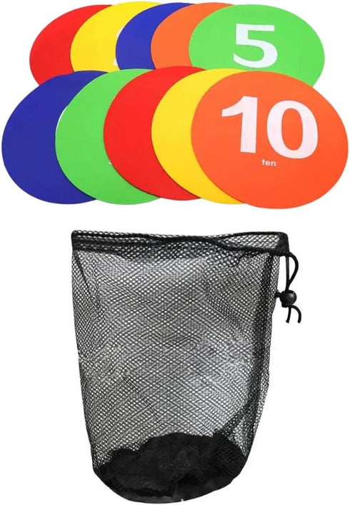 KaiYeA 10Pcs 23cm Spot Markers Spots Markers with Storage Bag Floor Discs Diameter Non Slip Floor Markers Floor Dots