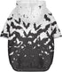 Dog Halloween Costume, Black & White Splash Bat Hoodie Sweatshirt with Hat for Small Medium Large Dogs Cats, L
