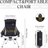 Backpacking 2 Nice C Ultralight High Back Folding Camping Chair, Collapsible Chair, Compact & Heavy Duty Outdoor