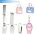 Folding Spoon And Fork Folding Fork Folding Spoon Foldable Fork And Spoon Set With Case Travel Forks Spoons For Camping Picnic 2PCS by Kaiyuan Dynasty