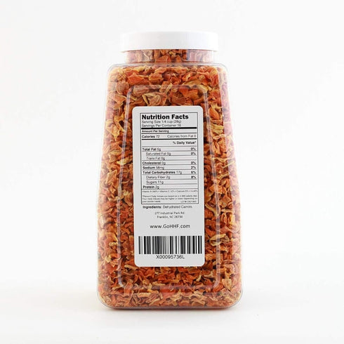 Backpacking, 15 Harmony House Foods Dehydrated Diced Carrots - Air Dried Vegetables for Soup and Cooked Dishes, Great
