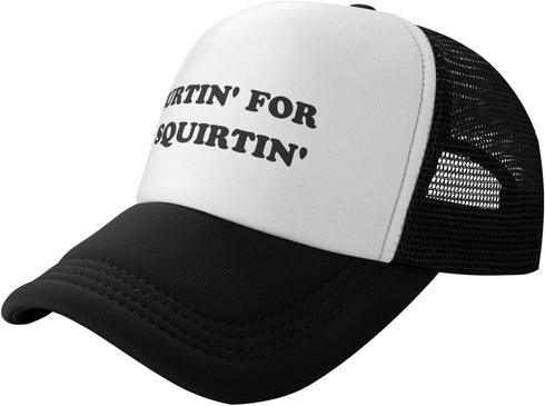 Hurtin for A Squirting Hat - Funny Trucker Hats Adjustable Classic Fishing Cap for Men and Women (Black)