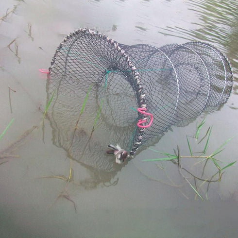 30cm 60cm BESPORTBLE Foldable Crawfish and Crab Trap Net Diameter X Length Portable Shrimp Fishing Cast Net for Blue