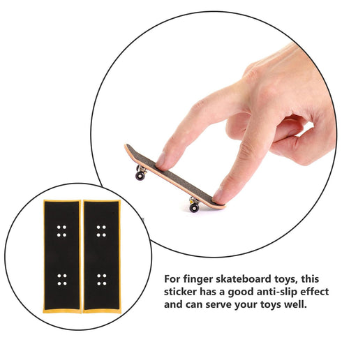 12 Pack 4.33X1.49In SUPVOX Finger Skateboards Tape Replacement Mini Grip Tape with Strong Adhesive for Fingerboard