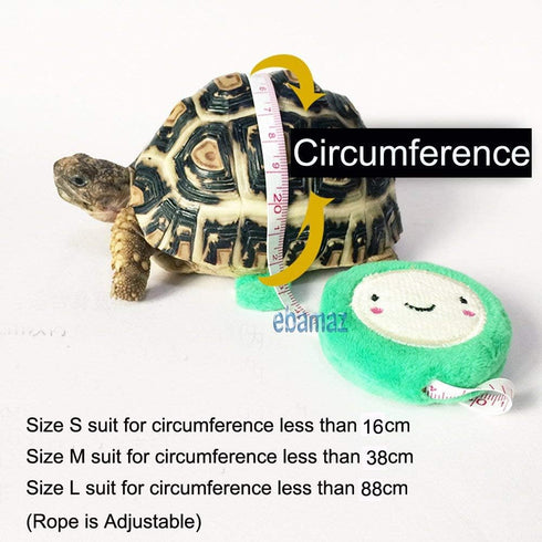 Leather Harness Strap for Tortoise/Turtle Pet Walking Lead Control Rope, Chest Collar (M)