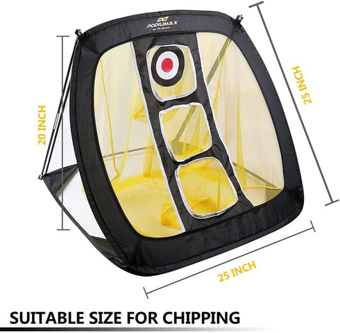 PodiuMax Indoor/Outdoor Golf Chipping Net for Swing Practice and Accuracy