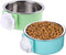 2 Pieces Removable Stainless Steel Crate Dog Bowl, Hanging Food Water Feeder for Puppy, Medium Dog, Cat