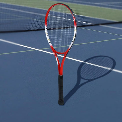 Pre-Strung Tennis Racket Set for 2 Players, 27 Inch Light Adult Racquets for Beginners with Balls, Overgrips, Carry Bag