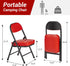 Mini Padded Folding Chairs, Garage Stool, Portable Camping Chair with Cushion, Lightweight Lawn Chair, for Outdoor