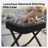 Backpack Foldable Stool Portable Folding Chair for Adults, Collapsible Camping Stool with Carry Strap & Storage Pouch