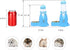 3 in 1 Hamster Hanging Water Bottle, Auto Dispenser with Base for Dwarf Hamster, Mouse, Rat, Hedgehog (80ML, Blue)