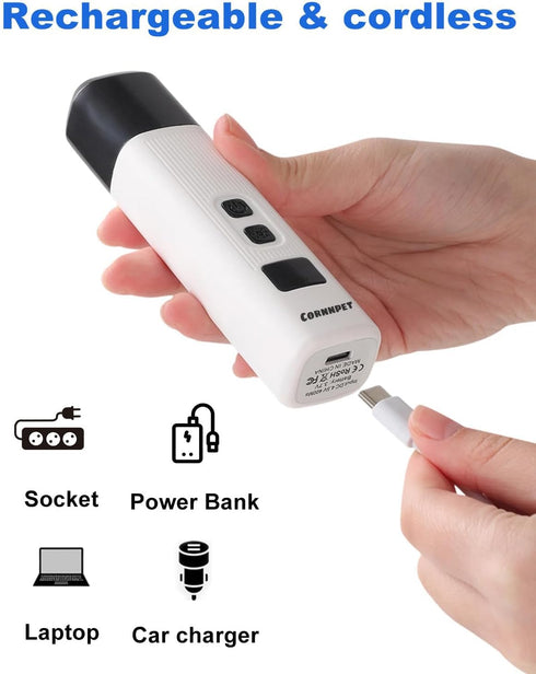 2 2 30dB Electric Dog Nail Grinder with Level LED Lights, Speed Super Quiet and Low Vibration Turbo Charge Pet Nail