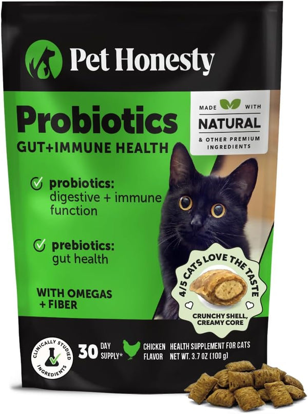 Cat Probiotics Gut + Immune Health Chews Crunchy & Creamy Cat Treats
