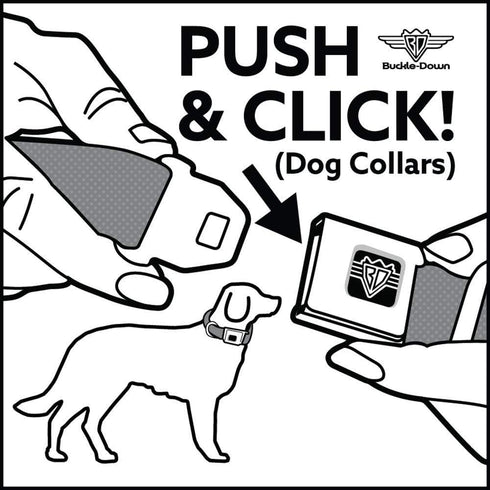 Buckle-Down Dog Collar Seatbelt Buckle Multicolor Tasmanian Devil Expressions Gray Swirl, 1" Wide - Fits 9-15" Neck -