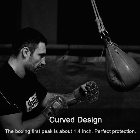 ZooBoo Half-Finger MMA Gloves, Boxing Fight Mitts with Adjustable Wrist Band for Sanda Sparring Punching Bag Training