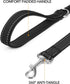 Taglory Dog Leash - Black Double-Sided Reflective Leash with Soft Neoprene Padded Handle, 3/4 inch by 6 ft for Small