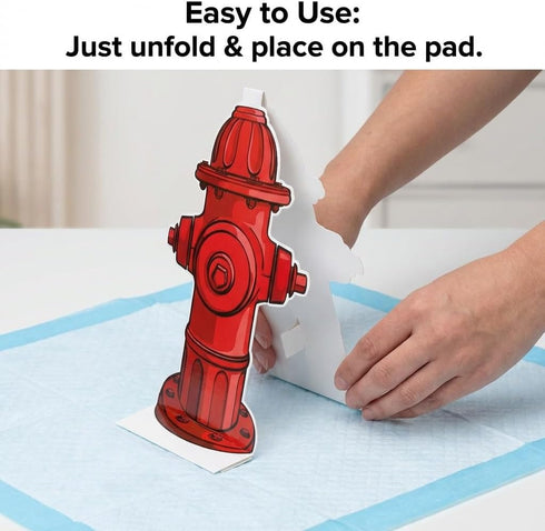 20Pcs 7.3 3.9in Dog Pee Post Guide Paper Pee Trainer, Hydrant Shaped Pet Diaper Pad Guide for Small Dogs, Puppies Dogs