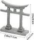 Asian Japanese Shinto Torii Gate Aquarium Decorations, Miniature Shrine Ornament for Fish Tank