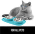 Gorilla Grip 100% Waterproof Cat and Dog Bowls, Silicone Feeding Mat Set, Stainless Steel Bowl, 1 Cup, Turquoise