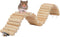 Hamiledyi Wooden Bridge for Hamster, Bendy Climbing Ladder, Long Suspension Bridge, Chew Toys for Small Pets