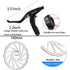 Mountain Bike Disc Brake Kit, MTB Mechanical Line Pulling Disc Brakes Caliper with Aluminum Alloy Levers - BUCKLOS
