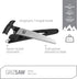 Outdoor Edge GrizSaw - Lightweight Fixed Blade Outdoor-Hunting Saw with 8.0" 65Mn Spring Steel Blade