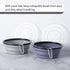 SLSON Dog Bowls Pet Collapsible Bowl with Cover Lids,2 Pack Dog Travel Bowls Portable Foldable Cat Water Dish Bowl for Pets Walking Parking Camping (Taro Purple and Concrete Gray, Large)