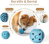 Durable Squeaky Dog Balls for Small Dogs and Puppies, Rubber Balls for Moderate Chewers, Blue