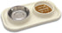 BNOSDM Stainless Steel Slow Feeder Dog Cat Bowls Set with Silicone Mat, Pet Feeder for Cats and Small Dogs