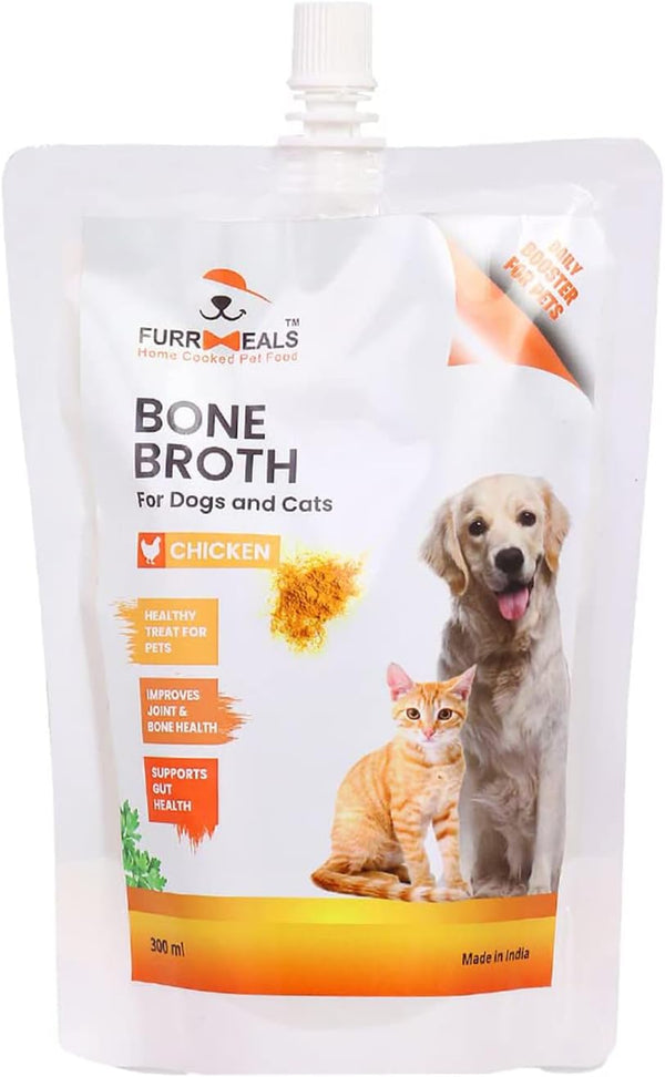 All Life Stages Chicken Bone Broth Ready to Serve | Gravy/Wet Dog Food | 300ml x 1 Pack | Natural Joint Health