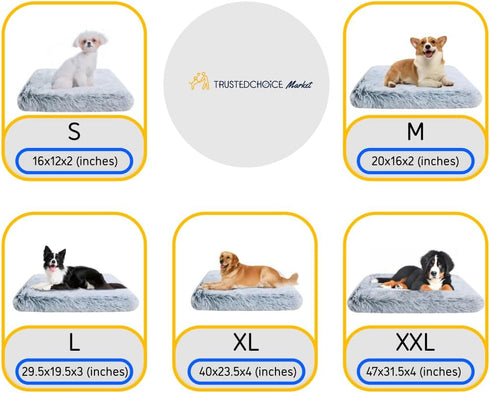 Dog Beds, XX-Large Premium Quality, Washable Portable Eco-Friendly, Stylish Design, Removable Cover, 47.24 x 31.49 Inch