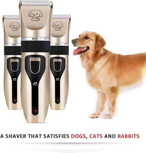 Heavy Duty Pet Grooming Clippers Kit, Low Noise Ceramic Material, Suitable for Small Dogs, Cats, and Birds