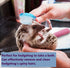 3PC Chinchilla Small Animal Bath Brush with Lid Soft Cleansing Brush Massage Combs for Hedgehog Guinea Pig Rabbit