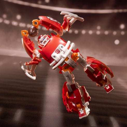 KC-59, 5.5-Inch 8+ Transformers NFL Kansas City Chiefs Action Figure Changes from Robot to Helmet, Football Toys