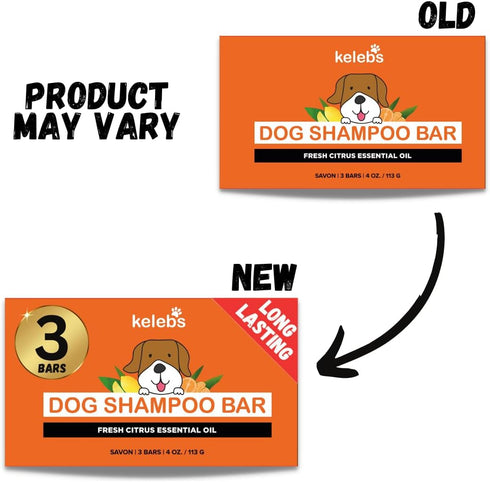 Deodorizing Dog Shampoo for Smelly Dogs, Organic Pet Shampoo Bar with Citrus Essential Oils, Eco-Friendly, Zero Plastic